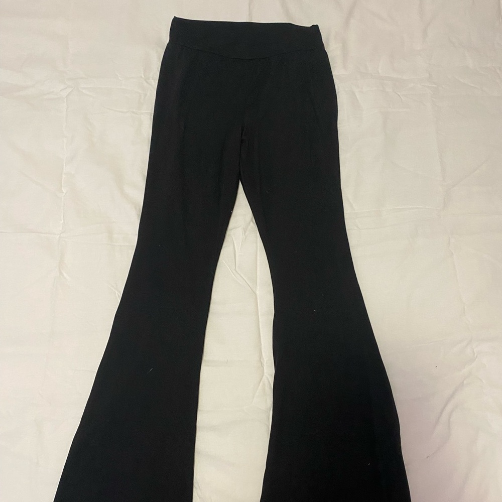 Black flare pants
